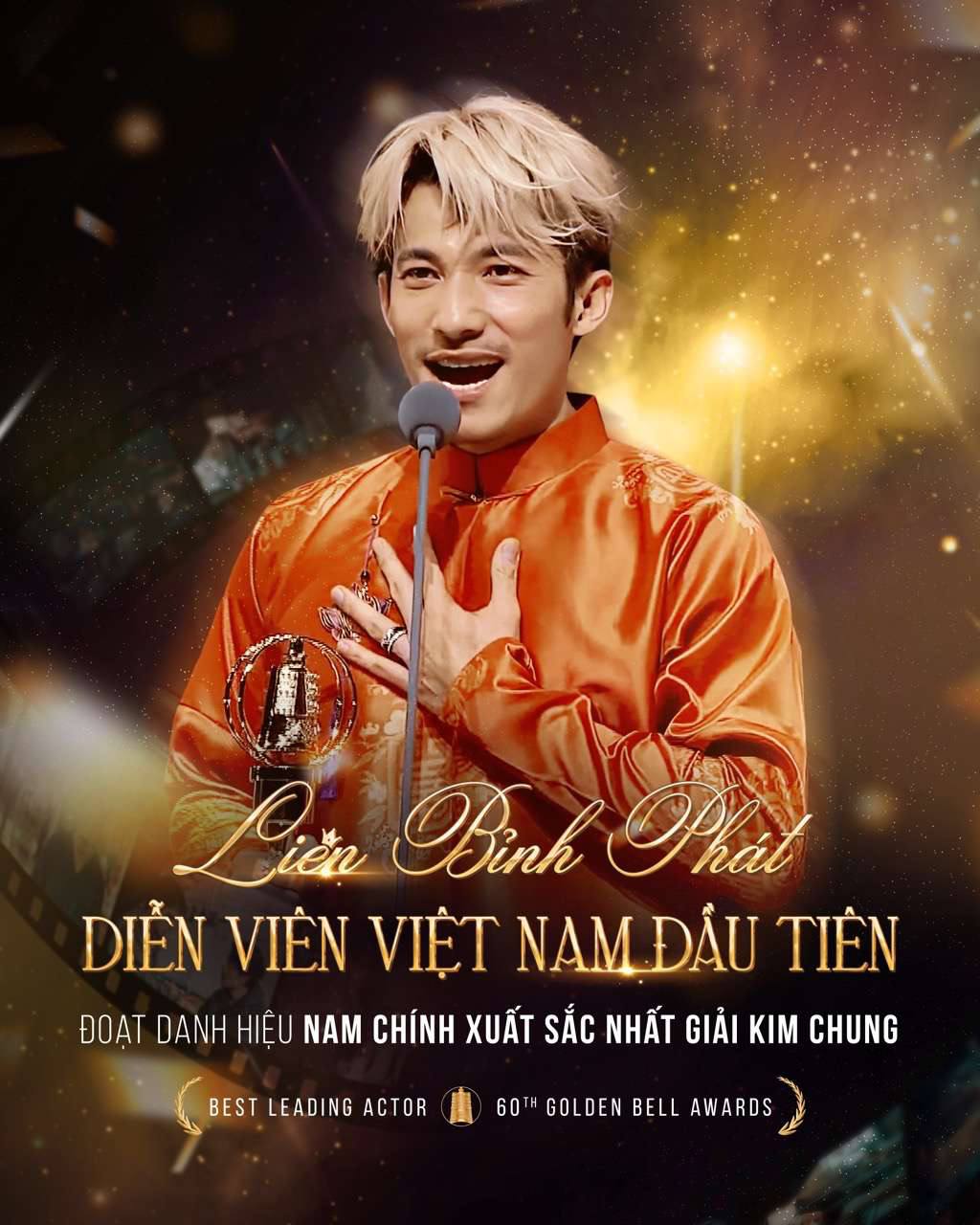 Liên Bỉnh Phát giành giải Nam chính xuất sắc giải Kim Chung